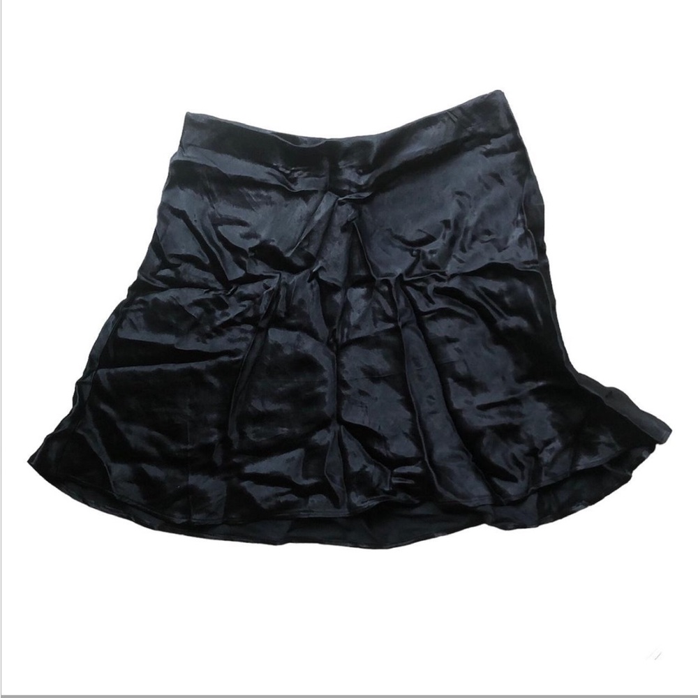 black satin slip skirt